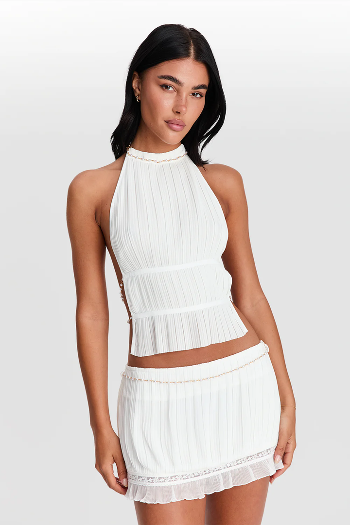 Astrid Pearl Halter Mini Set