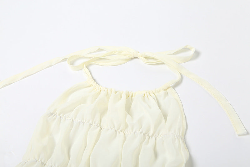 Alva Pleated Halter Mini Set
