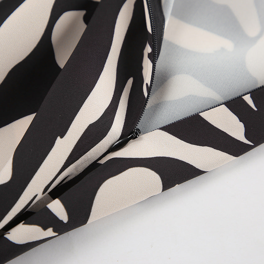 Frida Zebra Print Midi Skirt