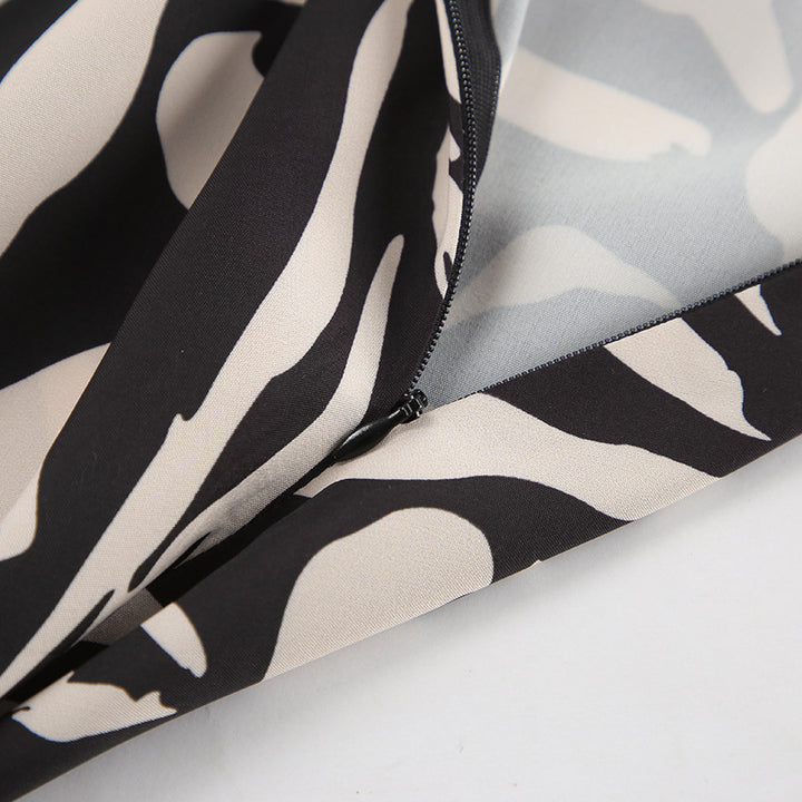 Frida Zebra Print Midi Skirt