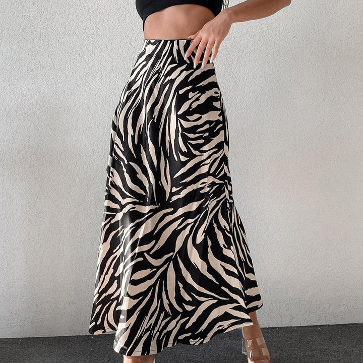 Frida Zebra Print Midi Skirt